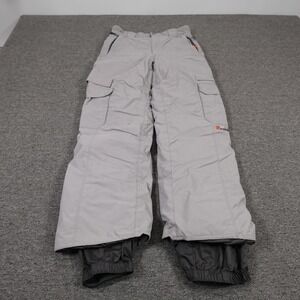 K2 Snow Pants Mens Medium Gray Insulated Waterproof Ski Snowboard Cargo